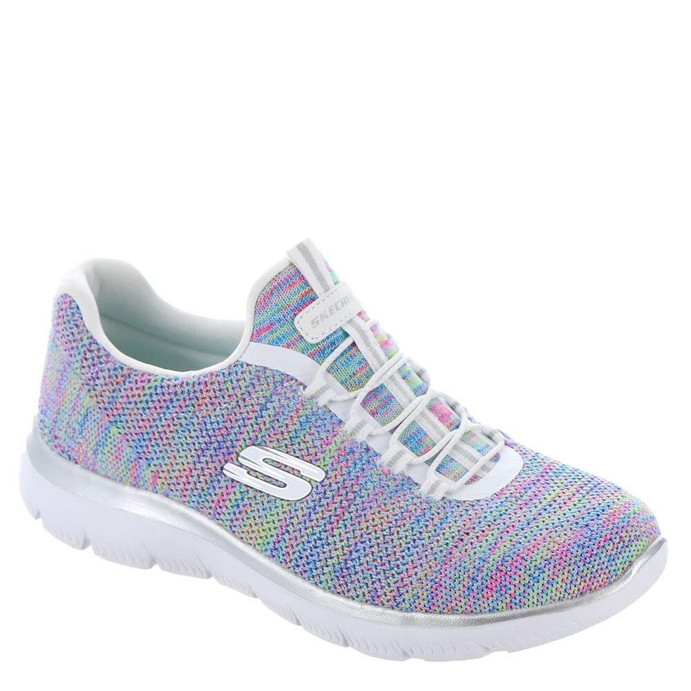 SKECHERS SPORT SUMMITSFOREVER GLOWING WOMENS SNEAKER 8.5 BM US WHITEMULTI